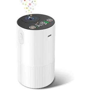 Waterless Diffuser for Essential Oil, Aromatherapy Diffusers for Home Nebulizer Air Freshener Diffuser Mini Scent Machine Battery Operated 4 Mist Level 1/2/3/4/6H Timers Auto-off for Car Bedroom Hotel