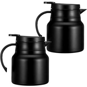 Sibba 1 Pcs Thermal Coffee Carafe, 27 OZ Insulated Coffee Carafe Thermal Stainless Steel Carafes for Keeping Hot and Cold, Double Wall Vacuum Insulated Tea Pot for Tea, Water, Milk, Beverage Dispenser