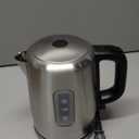 Amazon Basics Electric Stainless Steel Kettle for Tea and Coffee, BPA-Free, Fast Boiling, Auto Shut-Off, 1.1 Quarts, 1500W, Black and Silver