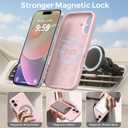 Magnetic for iPhone 16 Case [Compatible with Magsafe] [Premium Silicone Satin-Smooth Touch] Slim Shockproof Anti-Scratch Microfiber Lining Case, 6.1 inch, Chalk Pink