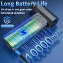 Electric Air Duster with LCD Screen & Flashlight, 180000RPM Compressed Air Duster Turbo Fan(10000mAh), High-Speed Electric Air Blower Duster with 4 Gear Wind, Jet Fan with Assist Lighting -Black