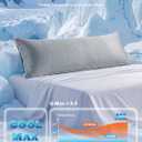 YZ HOME Cooling Body Pillow for Adults, Cold Touch Fabric,Blue Shredded Memory Foam, Support for Side Back Stomach Sleepers, Removable Washable Cover(Dark Grey,20x54 inch), 20 Inchx54 Inch