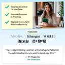 Roterunner Purpose Planner Notebook A5 5.8x8.3 Undated 2026 Daily Weekly and Monthly Productivity Goal Setting Tool for Work Home ADHD Planner for Adults Self Care Journal (Tan Hardcover)