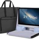 Damero Carrying Tote Bag Compatible with Apple 27" iMac Desktop Computer, Travel Storage Bag for iMac 27-inch and Other Accessories, Black, Fit for 27" IMac