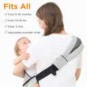 GAGAKU Toddler Carrier Adjustable Padded Sling Portable Ergonomic Baby Holder Carrier with Non-Slip Seat for 6-36 Months Infants & Toddlers (14-35 lbs)-Light Grey