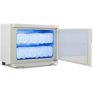 Pursonic Professional Towel Warmer with UV Sterilizer - 18L Premium Towel Warmer 360 Heating with Separate Water Tank - Aluminum Interior for Bathroom, Spa, Salon & Home (White) (Large)