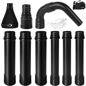 Buzzlett Universal Gutter Cleaning Kit for Leaf Blowers, 9.3 Feet Long Gutter Cleaning Tools to Easily Clear Roof Leaves and Debris, Compatible with Most Brands of Blowers, Black