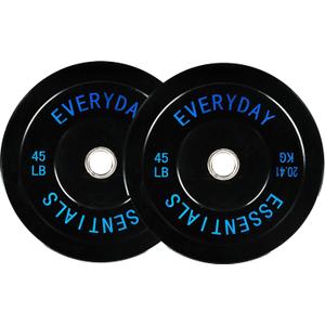 Fitvids 2-Inch Olympic Bumper Plates, 45 LBS, Pair