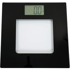Extra Wide Glass Talking Digital Scale | The Bathroom Scale That Talks | Accurate Visual & Voice Display Digital Scale for Body Weight | 395 Pounds Max | Wide Width Tamper Glass | Large LCD Display