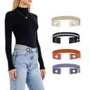TOURZOO Belts for Women/Men Buckle Free Elastic Belt Invisible No Buckle Stretch Waist Belt For Jean Pants,Dresses,No Bulge