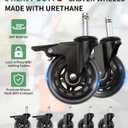 Bucket Dolly with Wheels,Heavy-Duty 360Rolling Car Wash Bucket Dolly with 5 Wheels and 2 Locking Casters Compatible with 4, 5 and 6 Gallon Buckets (Black, 3''Casters Roller Wheels)