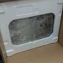 Amazon Basics Smudge Resistant Rectangular Trash Can with Soft-Close Lid, Foot Pedal, Removable Inner Bucket, 50 Liter/13.2 Gallon, Brushed Stainless Steel, Satin Nickel Finish