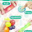 12 Pack Easter Eggs Prefilled with Light Up Glitter Squeeze Squishy Stress Balls Relief Fidget Toys Filler , Glow in The Dark Easter Basket Stuffers Essential Gift Kids Adults Surprise Egg Hunt Favor