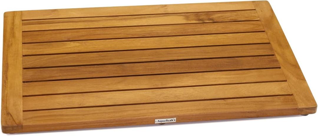 The Original Spa Teak Bath & Shower Mat, 23.3" x 15.8"