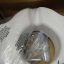 Drive Medical 2-in-1 Raised Toilet Seat with Removable Padded Arms - Elevated Bathroom Safety Support - Secure Locking Attachment - Easy Height Assistance - Durable Construction, Standard Toilets