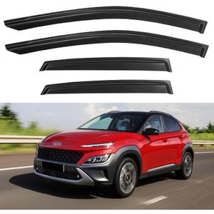 Window Visors Rain Guards for 2018-2023 Hyundai Kona, Out-Channel Window Vent Wind Deflectors Visors Shades for 18-23 Kona