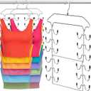 Closet Organizers and Storage,Tank Top Hanger 6 Tier Double Space Saving Bra Hangers,Dorm Room Essentials for Girls,Non-Slip Hanging Closet Organizer for Camisoles Sports Bras Strappy Dress Swimsuits