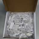 Everest 45 Angled RJ45 Cat6 Keystone Jacks 50-Pack in White - Slim Profile Female RJ45 Connectors - Cat 6 Keystone Jack - Compatible with 45 Angled Speed Termination Tool - 45Term (B0BL3GS7ZY)