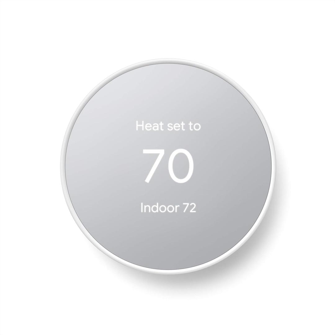 Google Nest Thermostat - Smart Thermostat for Home - Programmable Wifi Thermostat - Snow 