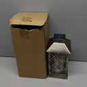 Solar Outdoor Lantern, Garden Hanging Waterproof Lanterns PVC Upgrade 3 LED Flickering Flameless Candle Decorative for Garden Women Mom Grandma Halloween Gifts (Grid Candle)