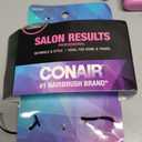 Conair Salon Results Cushion Hairbrush Set - Men & Women - Hairbrushes For All Hair Types - Detangling - Features Travel Size, Full-Size - Pink/Black