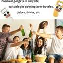 3 in 1 Magnetic Bottle Opener for Beer and Soda Cans, Cute Beer Bottle Opener Perfect for Home Kitchen Bar Camping Parties Accessories (Pack of 2)