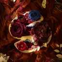 Serwalin Artificial Flowers Burgundy Navy Flowers Fake Wedding Flowers Cake Flowers for DIY Wedding Bouquets Bridal Shower Centerpieces Floral Arrangements Party Decor