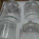 Salzesfalls Glass Storage Containers,Clear Glass Jar with Lid, for Pantry - Flour, Coffee bean, Cookies, Pasta, Candy, Set of 4