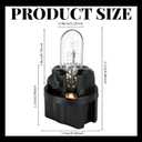 Baquler 40set T5 17 57 86 Halogen Instrument Cluster Bulbs 12v Dashboard Light with Twist Socket Universal Lighting Accessories for Interior Car Dashboard Instrument Gauge Cluster Indicator Lamp Panel