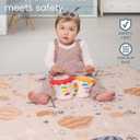 Baby Play Mat 50x50 Playpen Mat Foldable Washable Padded Thick Non Slip Crawling Tummy Time Rug Carpet for Babies Boys Girls Toddlers Soft Mat for Floor Nursery Gym Infant Cushion Beige