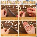 Cunno 1250 Pcs 24 Set Baptism Rosary DIY Bead Kit Baptism Favors Adjustable Rosary Making Kit Letter Beads Bag Cross Rosarios Catolicos Recuerdos De Bautizo Craft for Christening Wedding Party Favor