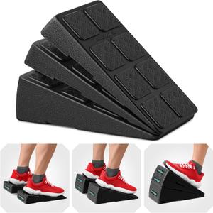 Squat Wedge - Squat Wedge Block 520 LBS Weight Capacity - Slant Board for Calf Stretching - Calf Stretcher Slant Board - yoga blocks (Only Squat Wedge Set of 3)