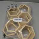 PH PandaHall 10pcs Mini Honeycomb Cupcake Stand Honeycomb Shelves Hexagon Cake Display Holder Wooden Dessert Display Table Sign Stand with Tapes for Birthday Party 4.1x3.5 inch