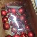 Christmas Balls,24PCS Ornaments for Xmas Tree,1.57INCH Hanging Ball for Small Christmas Tree Decorations,Party Decorations (RED)