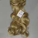 Half and Half Long Curly Blonde Witch Wave Wig Princess Queen Costume Blonde Braided Wigs 27.5'' Synthetic Hair for Women Halloween Party