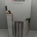 Brabantia New Icon Step Trash Can (8 Gal/Platinum) Soft Closing Kitchen Garbage/Recycling Can with Removable Bucket