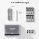 Nicpro 0.7 Metal Mechanical Pencil Set with Case, 3PCS MP1000 0.7mm Artist Lead Pencil With 8 Tube HB Refills, 3 Erasers, 9 Eraser Refill For Architect Art Drafting Drawing Engineering, Sketching (Silver)