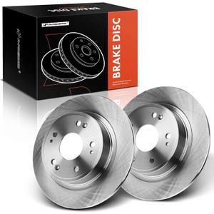 A-Premium 11.10 inch (282mm) Rear Solid Disc Brake Rotors Compatible with Select Honda and Acura Models - Accord 2005-2021,Civic 2015, HR-V/ILX 2016-2021, TSX 2009-2014, 2-PC Set