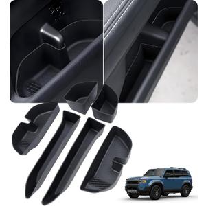 6PCS Door Side Organizer Storage Tray for Toyota Land Cruiser Prado 250 J250 LC250 2026 2025 2024 Interior Accessories, Front & Rear Door Storage Insert Tray for 2024-2026 Land Cruiser, Black