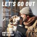 2 x Whiteleopard Men's Winter Gloves Warm Lining Elastic Cuff - Knit Stretchy Cold Weather Warm Knit Thick Gloves Mittens (Black)