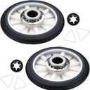 PartsBroz 349241T Dryer Drum Roller Kit - Compatible with Whirlpool Kenmore Roper KitchenAid - Replaces AP3098345 26000349241 349241 PS347627 110.60022010 LTE5243DQ8 WED4815EW1 WED4800XQ1 WED4815EW0