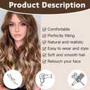 Brown Wig for Women Long Curly Wavy Lace Ginger Brown Hairline Wigs for Women Middle Part Synthetic for Daily Party Use 26Inch