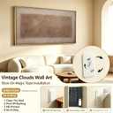 Framed Vintage Abstract Wall Art, Brown Beige Retro Neutral Canvas Print, Minimalist Earthy Tone Wall Decor for Living Room Bedroom Office, Ready to Hang, 40"L x 20"W