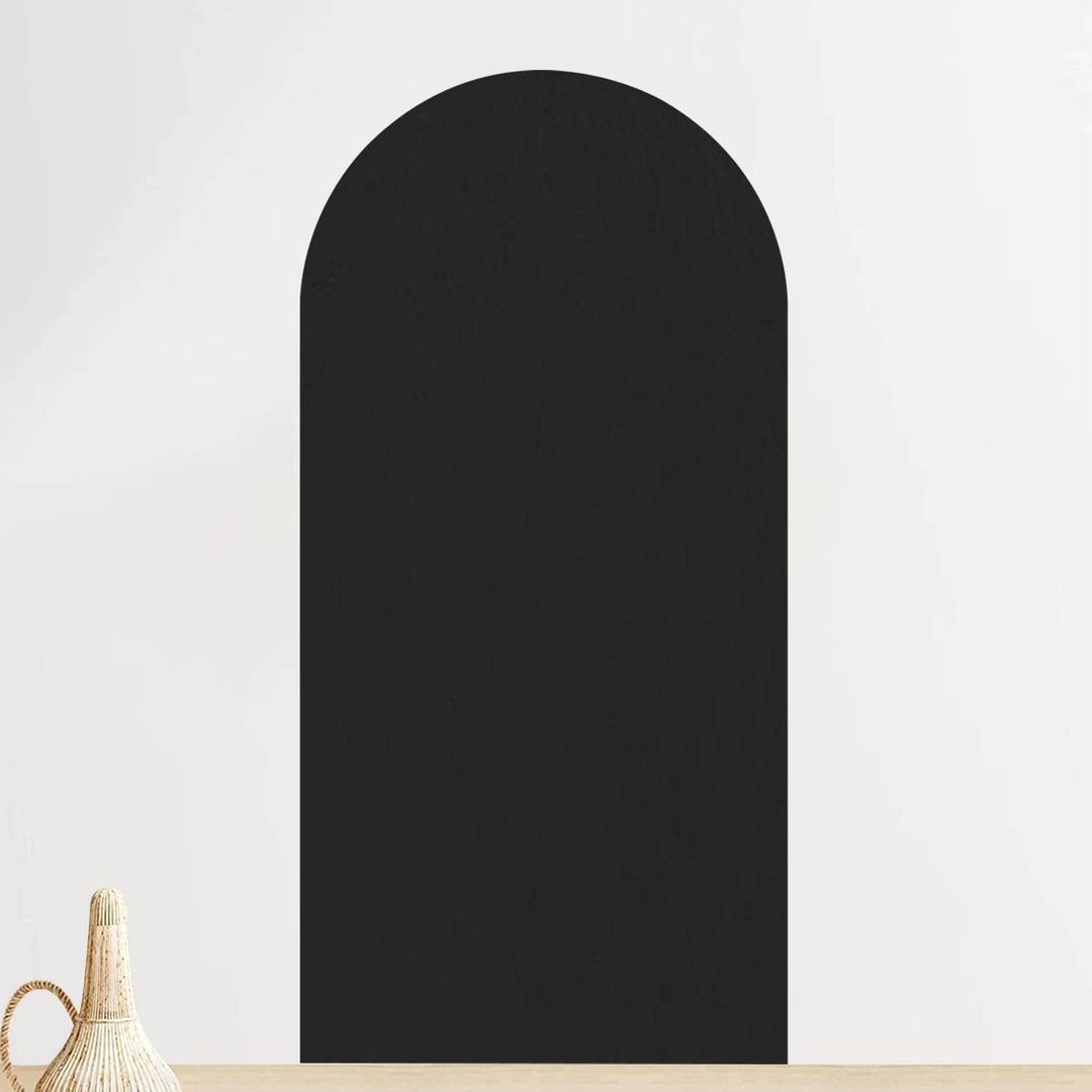 Arch Wall Decal Texture Black Total Abstract New Asphalt Stucco Concrete Tar Sandpaper Peel and Stick Wallpaper Self-Adhesive Removable Wall Sticker Mural Wall Decor for Living Room Bedroom Nursery