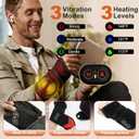 Red Light Therapy for Wrist, Carpal Tunnel Support Device with Heat Vibration, Wrist Massager with 36 LED 660nm/850nm, Cordless Heating Pad Wrap, 3000mAh Rechargeable for Hand Comfort Daily Relaxation