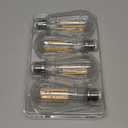 Ascher Dimmable Vintage LED Edison Bulbs, 6W, Equivalent 60W, 700 Lumens, 80+ CRI,Warm White 2700K, ST58 Antique LED Filament Bulbs, E26 Medium Base, Clear Glass, Pack of 4