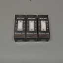 BESTTEN 3 Pack Slide Dimmer Light Switch, Quiet Rocker, Super Slim Single Pole or 3 Way Dimmable Switch, Max 300W LED, CFL, 600W Incandescent, ETL Listed, White