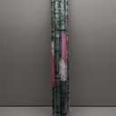 COUNTEWOL Window Privacy Film with Installation Tools Home Decorative Colored Glass Window Stickers Reusable electrostatic Rainbow Stickers (Green Plants, 35.4 x 78.7 in), Pack Of 5