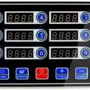 Commercial 12 Channels Kitchen Timer Multi Digital LED Display Cooking Reminder with Loud Alarm Stainless Steel for Restaturant Home Kitchen Use