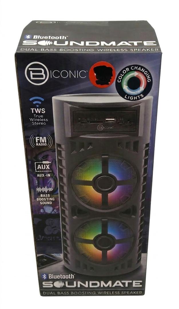Biconic BC-AU-BS-115-BK SOUNDMATE Dual Bass Boosting Wireless Speaker